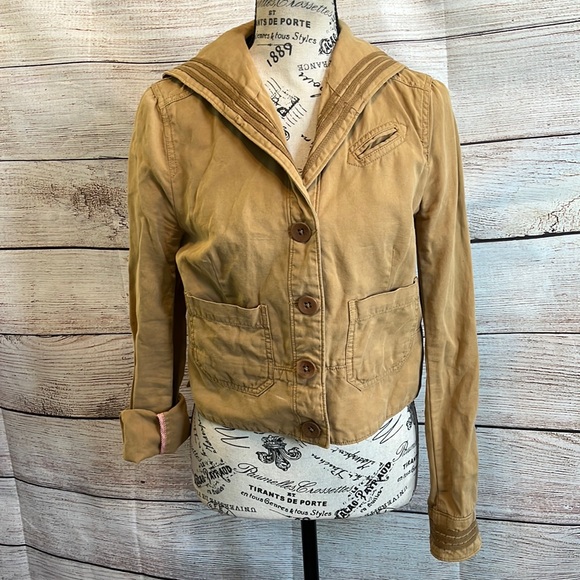 Anthropologie Jackets & Blazers - Anthro Daughters of the Liberation Blazer Shawl Collar Pockets Stripes Size 0